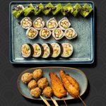 Chicken Delight menu med sushi og kylling hos sushi restaurant i Næstved