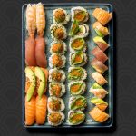 Gourmet sushi menu med udvalg af retter hos sushi restaurant i Næstved